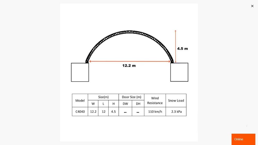 Zadaszenie kontenerów łukowa hala namiotowa 12x12 m kontenerowa morski