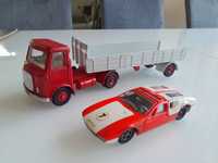 Dinky Toys stare modele resoraki Mangusta De Tomaso plus Ciężarówka