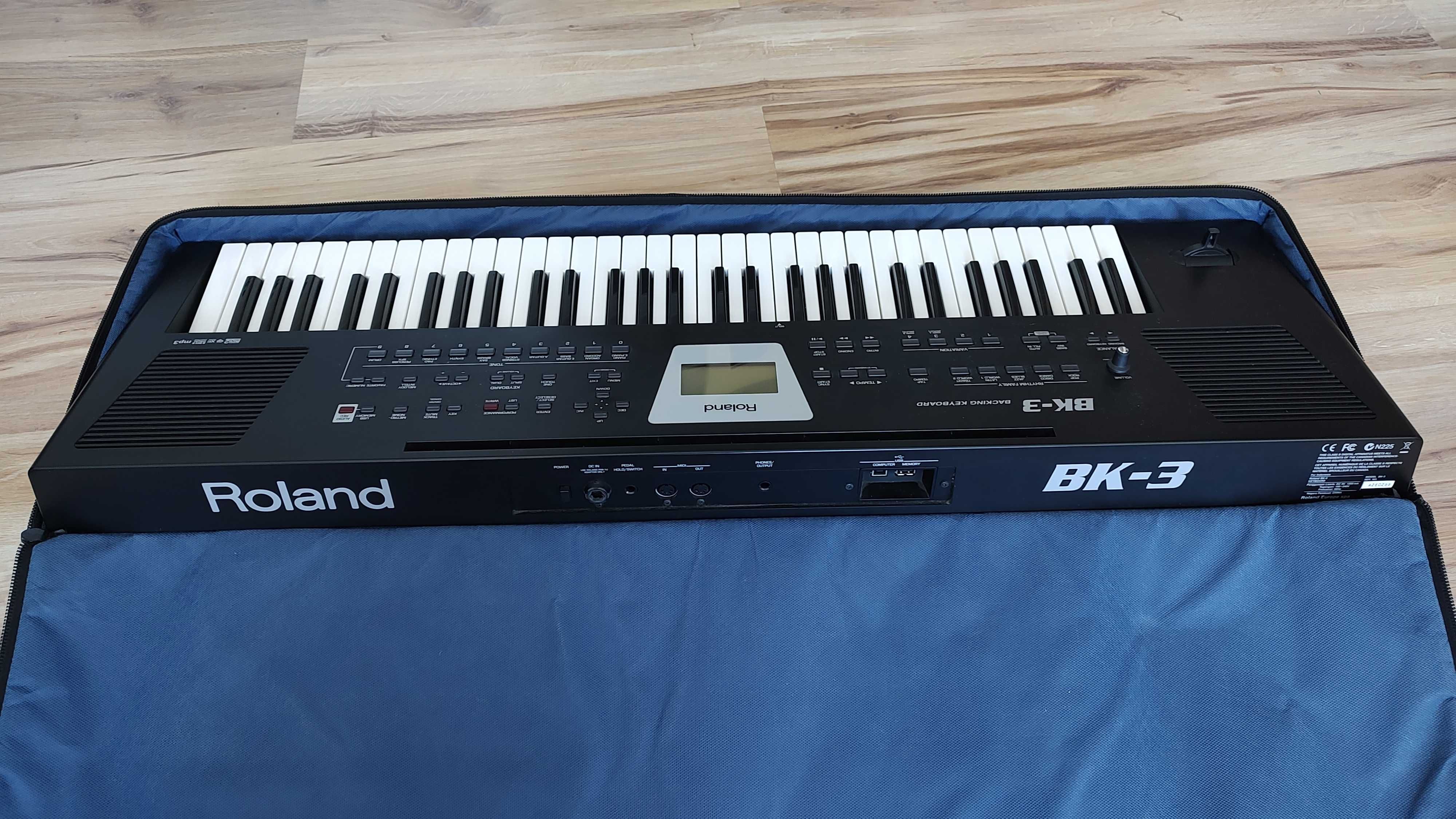 Roland BK-3 Keyboard Syntezator futerał zasilacz