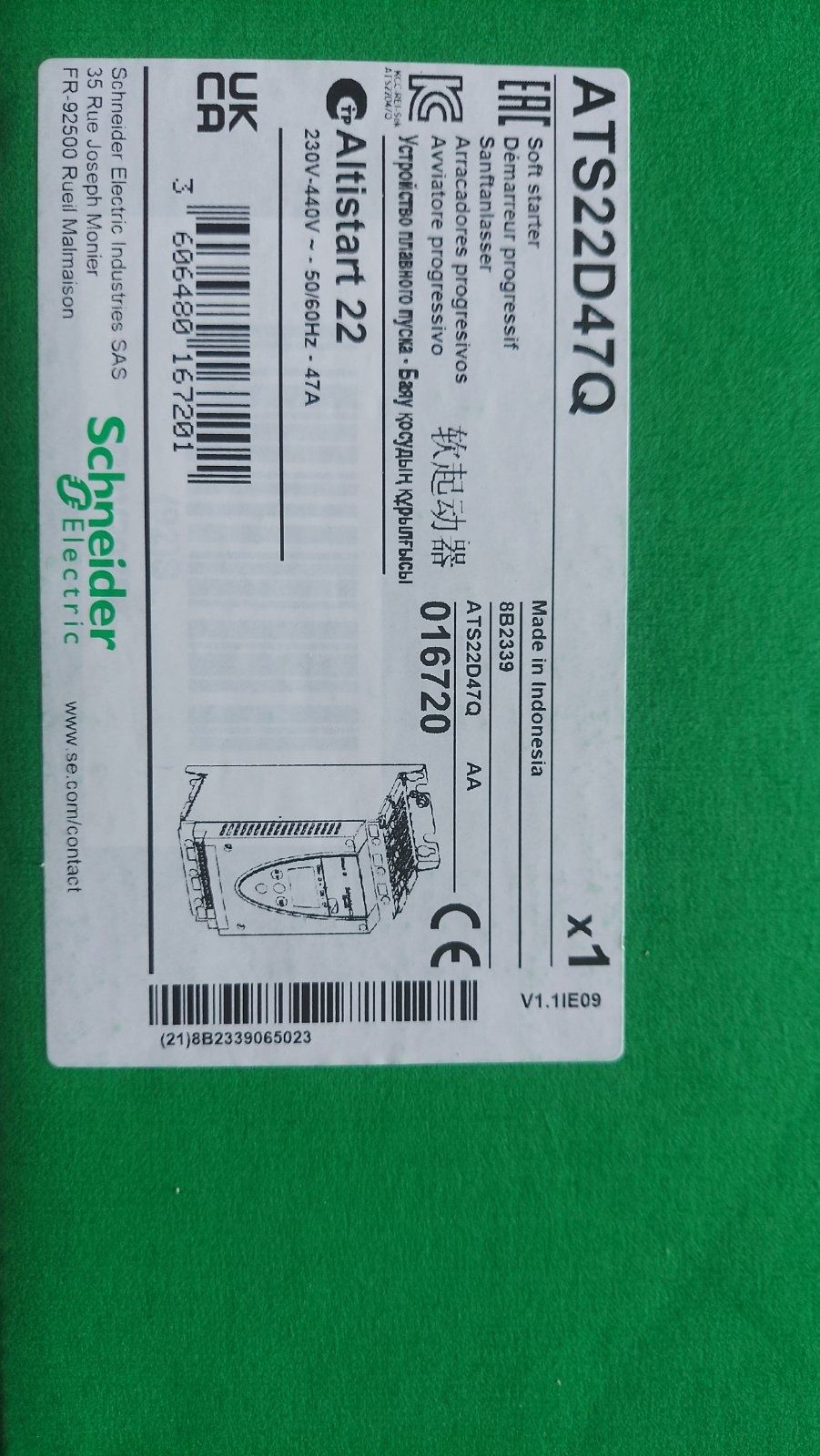 Плавний пуск Ats22d47q 47 A Schneider electric