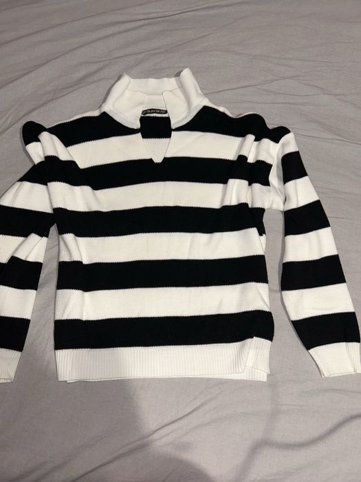 Кофта чорно-біла в полоску