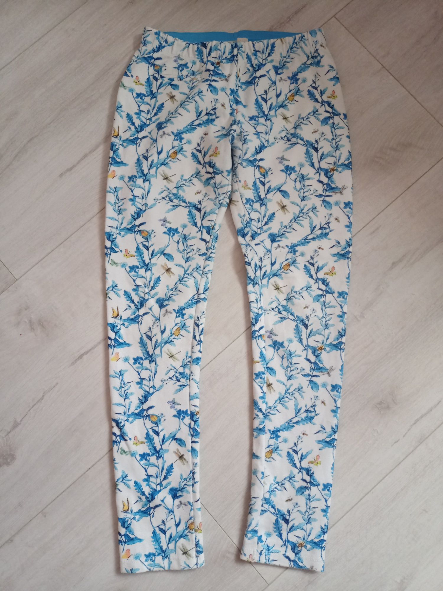 Legginsy 164 Zara Girls spodnie leginsy kwiatowe ciepłe wygodne lycra