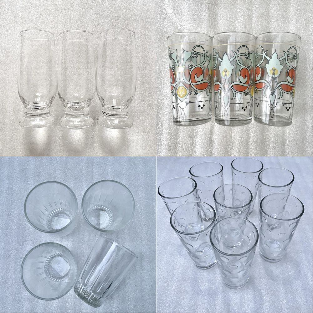 Стакани склянки столові для напоїв