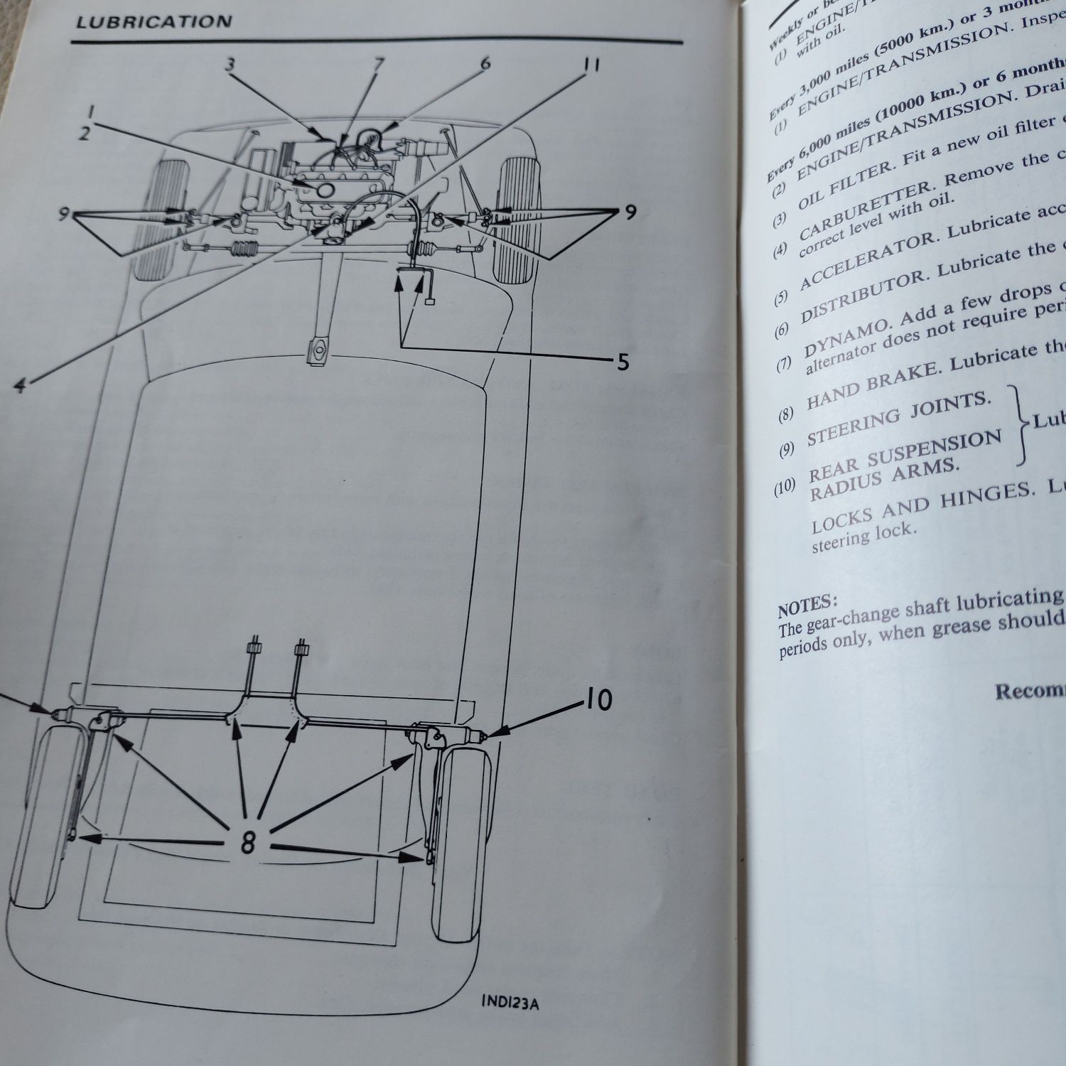 Manual de instruções/Condutor do Mini 850 e 1000 de 1972