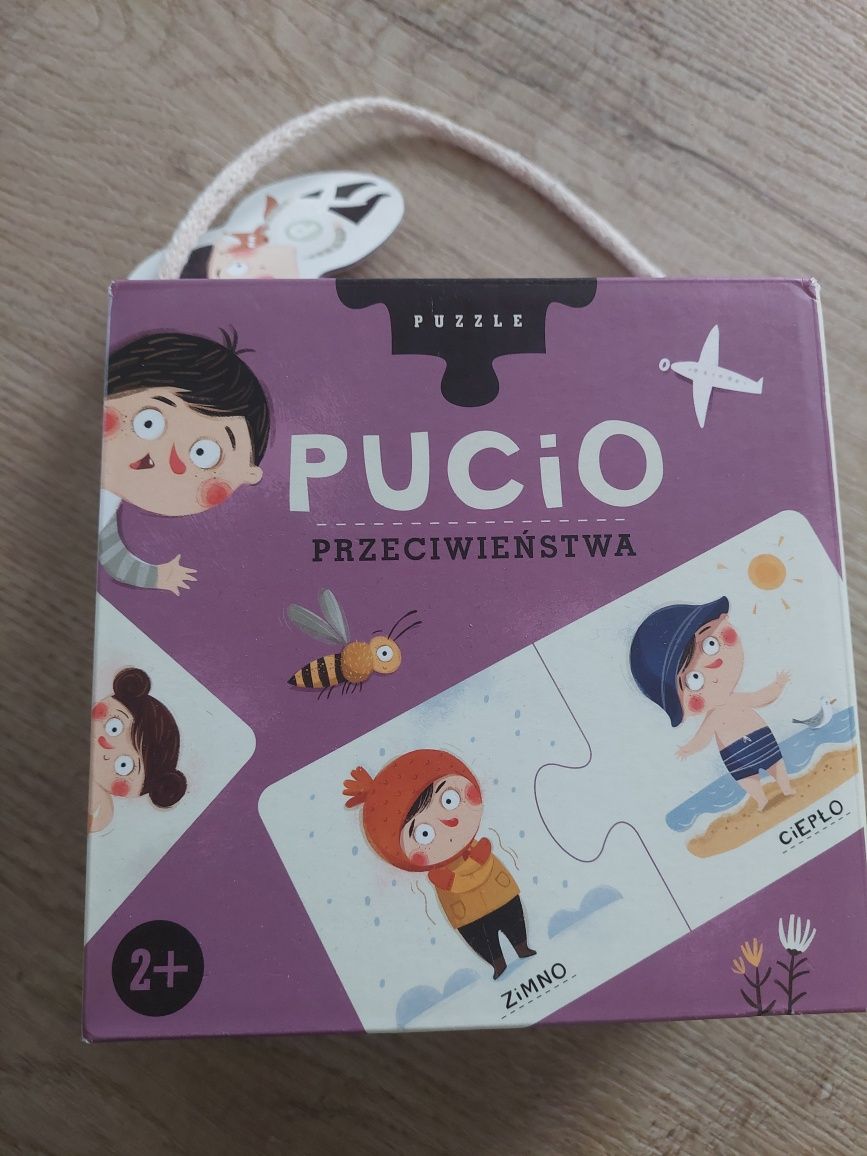 Pucio przeciwieństwa układanka puzzle 2 elwmentowe 2 latka