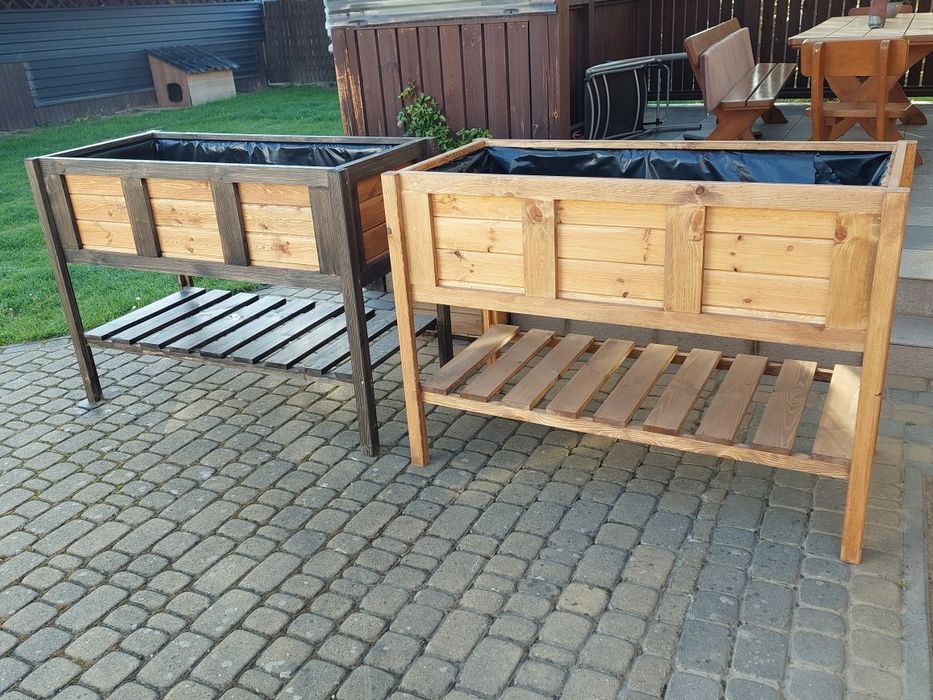 WYSOKA DONICA do uprawy roślin z półką