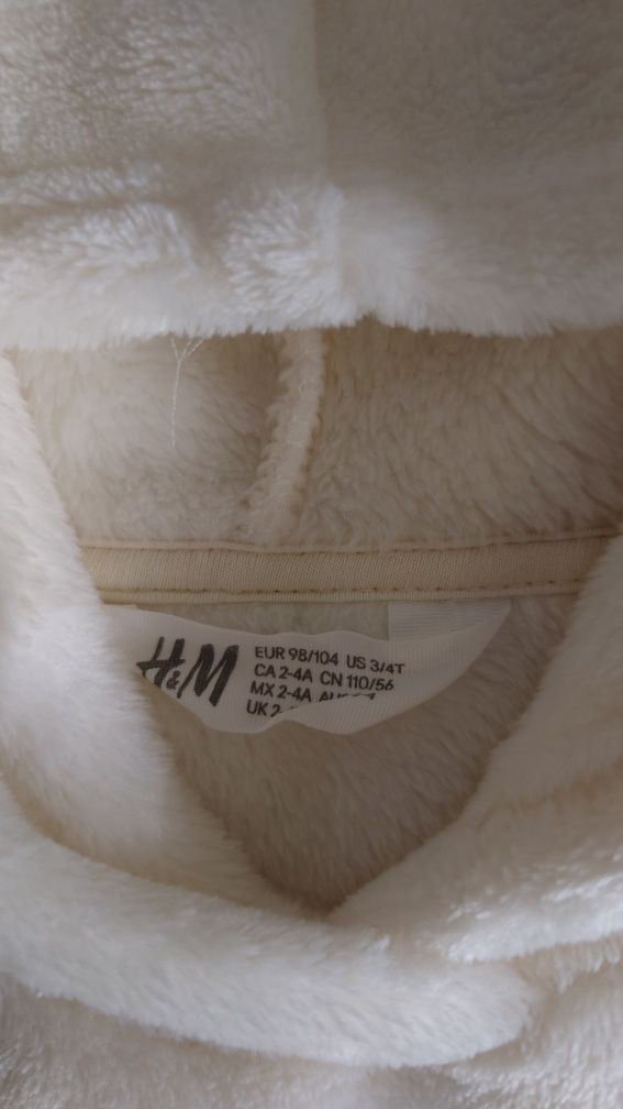 Bluza polarowa kangurek z jednorożcem h&m rozm. 98/104