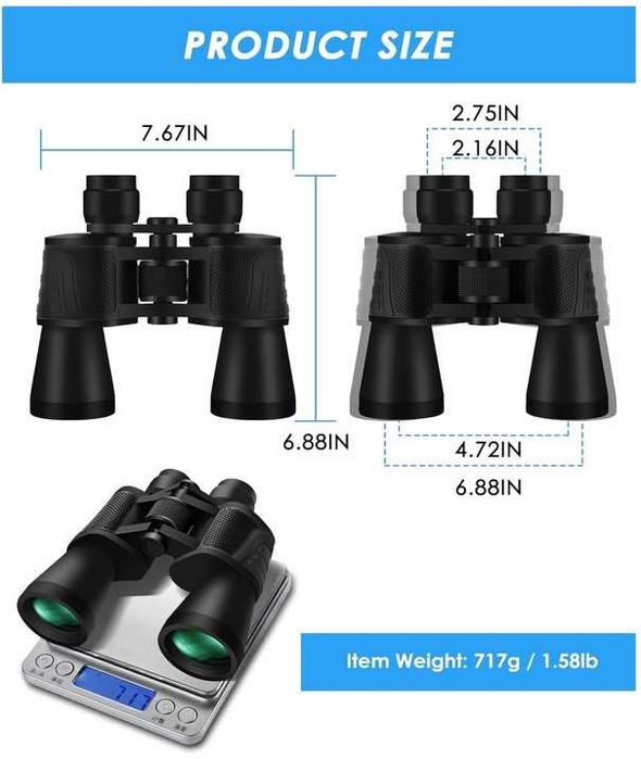 Binóculos Longo alcance 10 X 50 BAK4 HD
