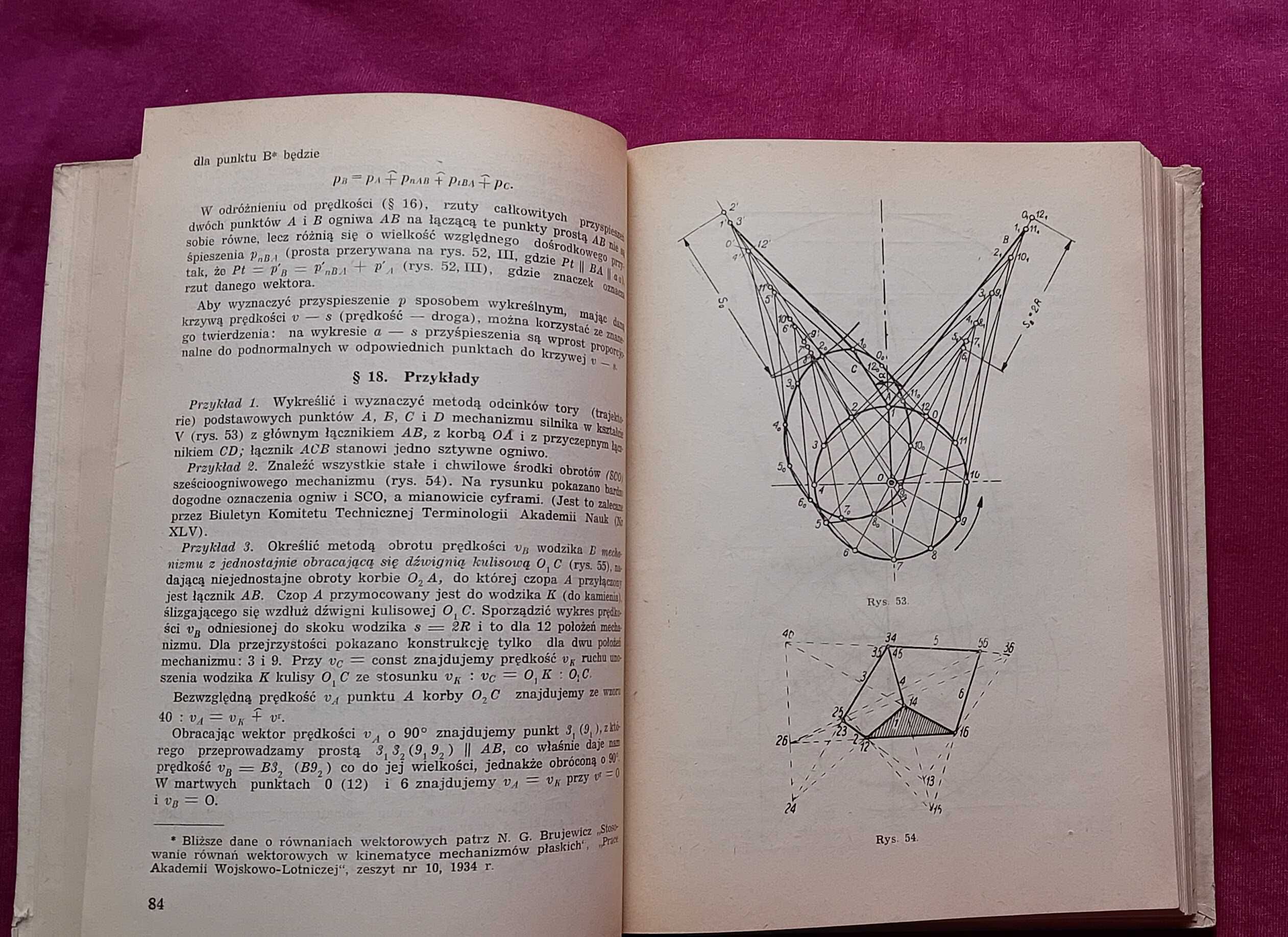 L. Lewenson. Teoria mechanizmów i maszyn. Wyd. MON, 1953 r. Wydanie I.