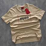 Бежева чоловіча футболка HUGO BOSS