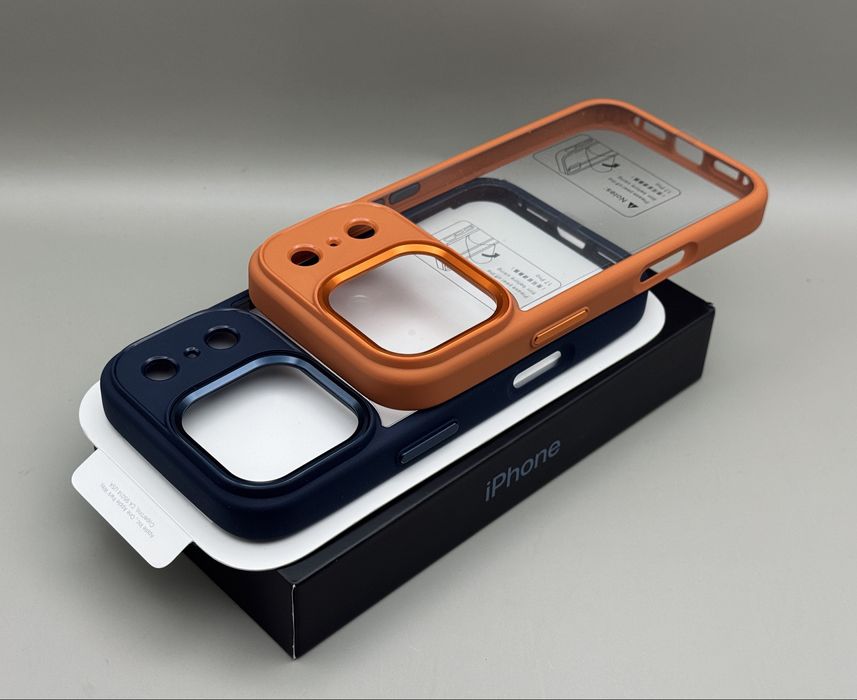 Чехол iPhone 17 Pro Max Orange, 17 Pro Blue, 17 Pro оранжевый, синий