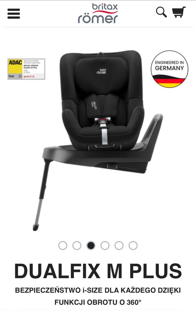 BRITAX RÖMER DUALFIX M PLUS fotelik obrotowy 61-105 cm