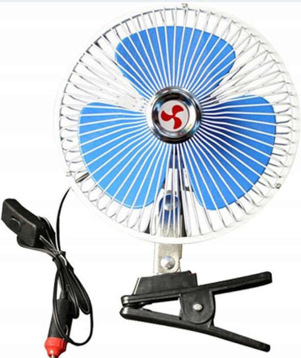 Wentylator wiatrak samochodowy 12-24V cyrkulator regulowany obrotowy