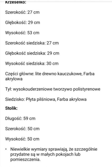 Stolik krzeselko dziecięce IKEA