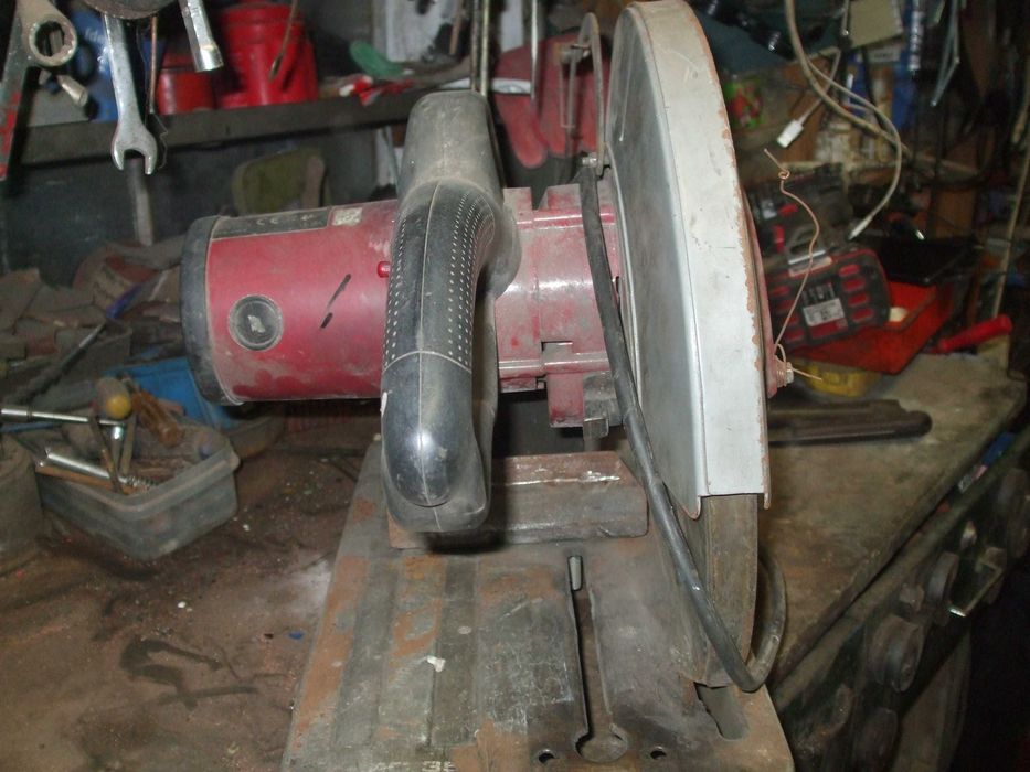 Maquina corte disco 360mm a trabalhar