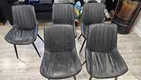 4 Krzesla plus 1 GRATIS czarne w modnym stylu