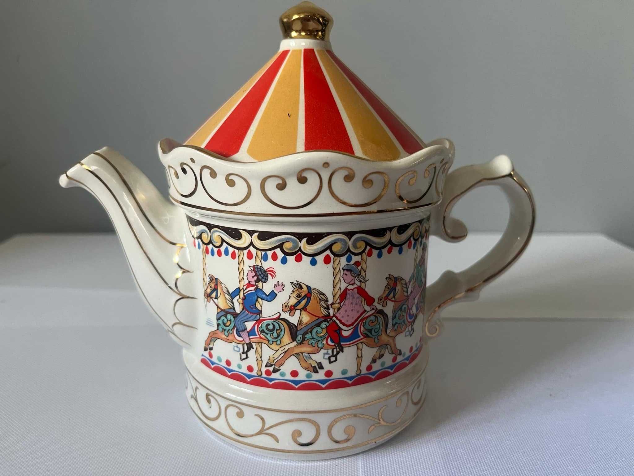 Karuzela porcelanowy dzbanek Sadler Edwardian Carousel