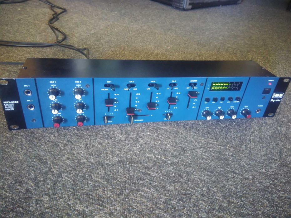 IMG Stage Line MPX-6200 Stereo Audio Mixer Mesa Mistura DJ