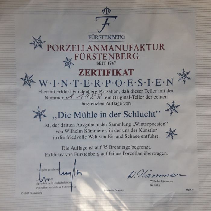 Коллекционная тарелка. Германия.