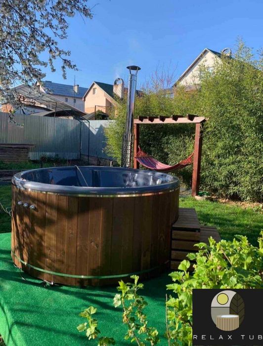 Чан Офуро на дровах. Спа купель з джакузі. Вироник.