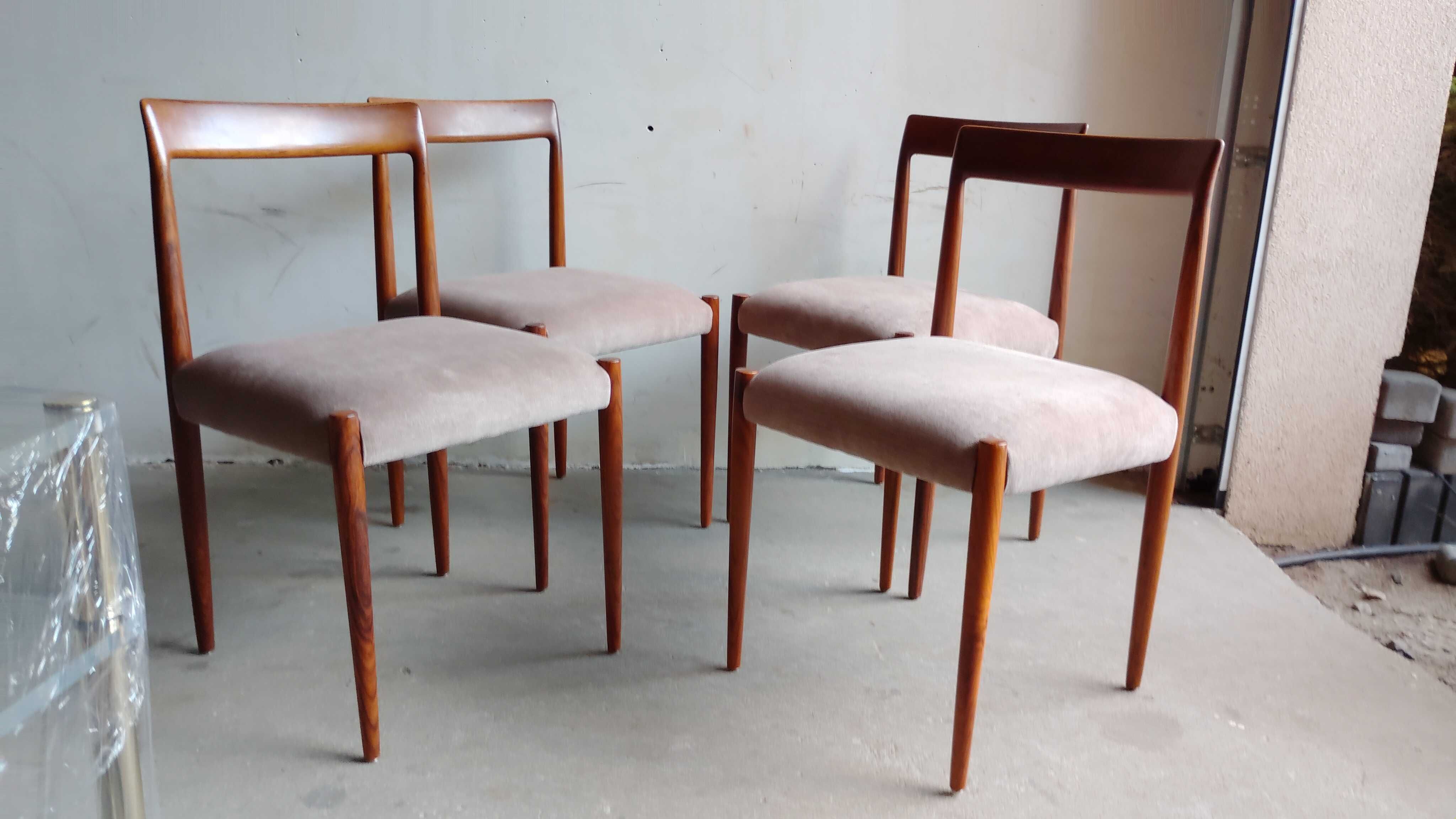 Krzesła tekowe Lübke, design,lata 60