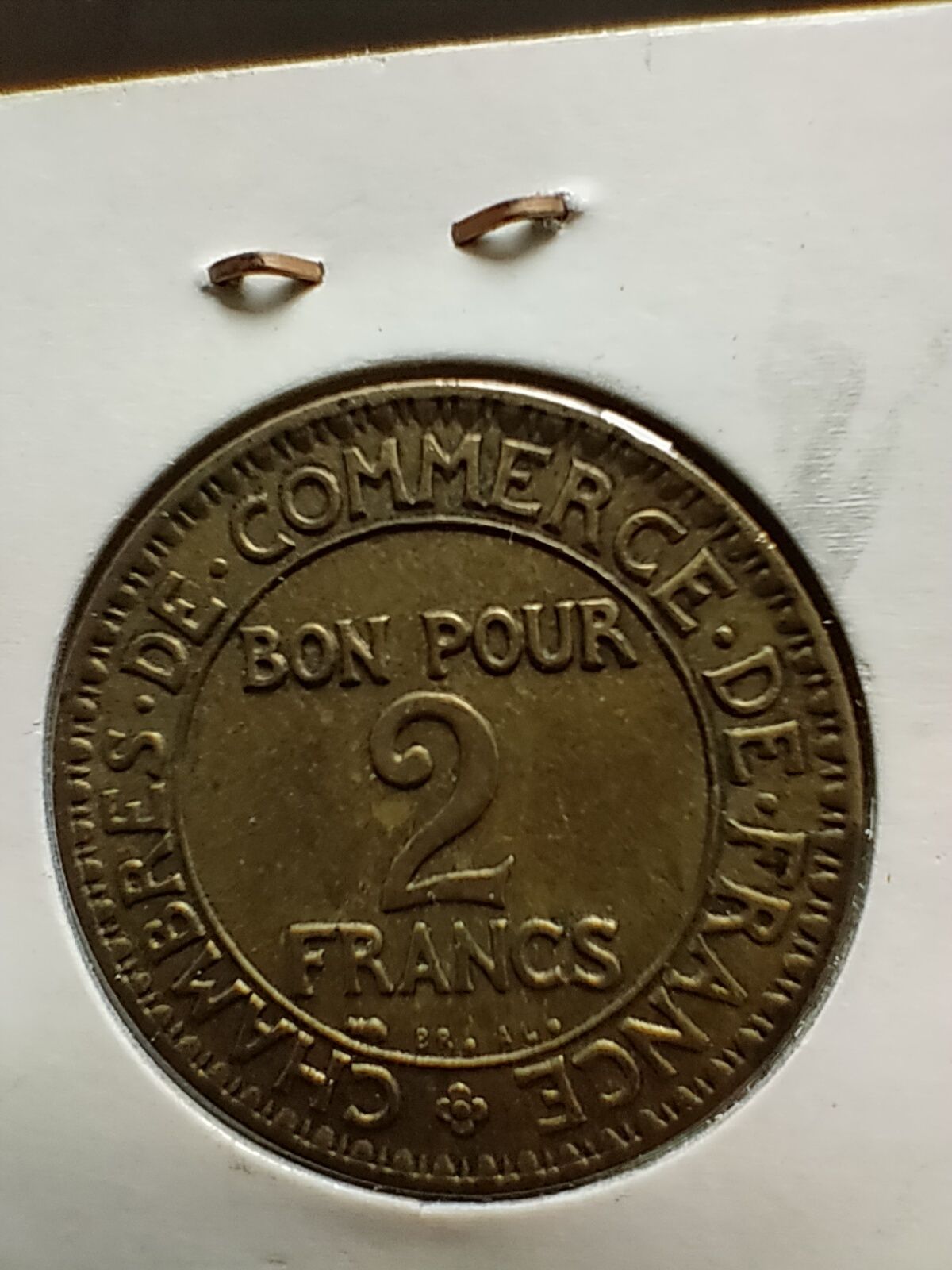 Moeda de 2 francos franceses de 1925