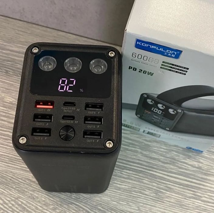 NEW! Павербанк Konfulon A28Q 60000mAh(22.5w).Швидка зарядка