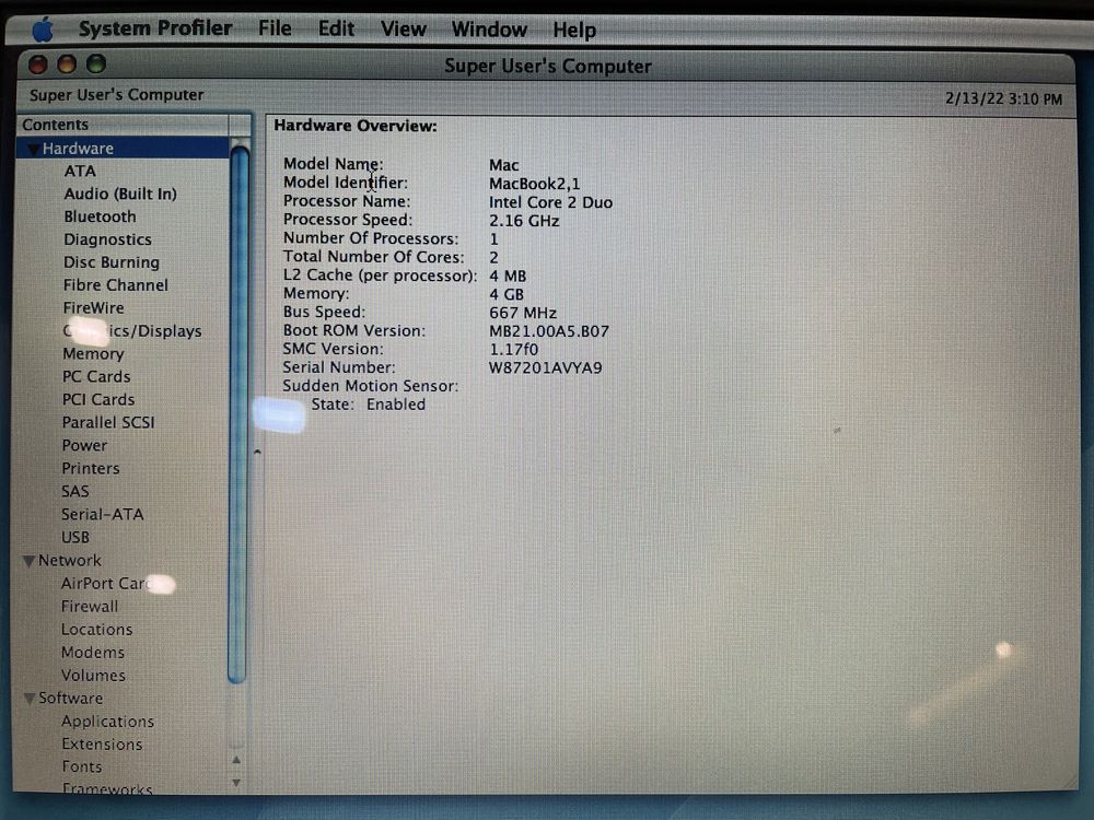 MacBook Core 2 Duo 2.0 13” Mid-2007