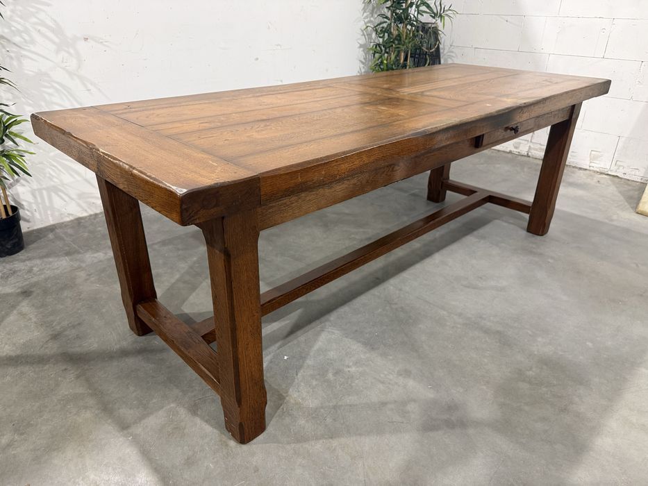 Piękny rozkładany stół dębowy z krzesłami lite drewno wysyłka