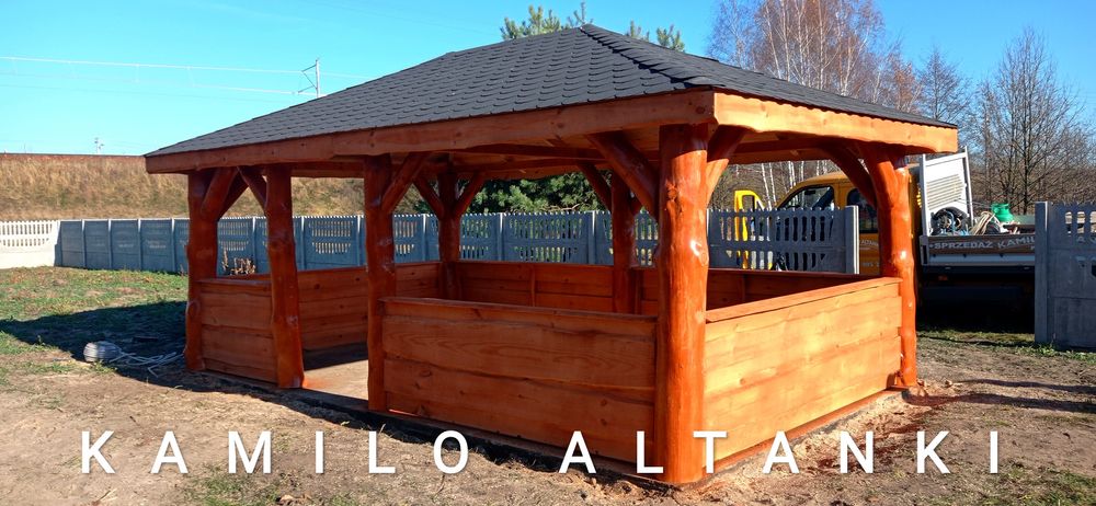 Altanka altanki altany ogrodowe na grubym balu