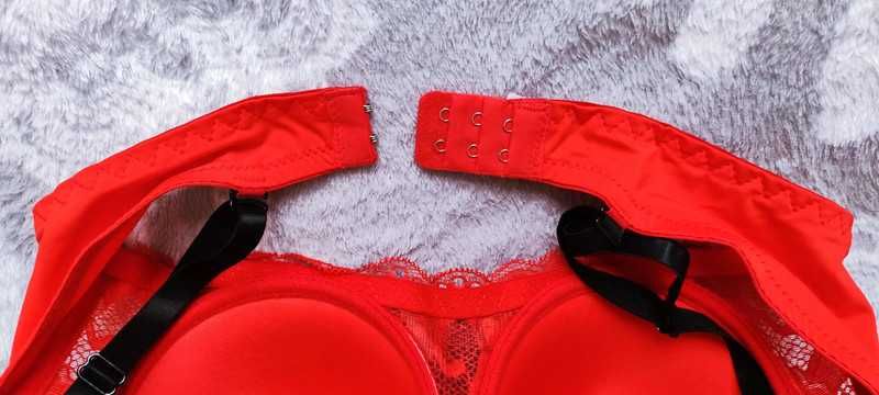 Czerwony biustonosz ESOTIQ push up WILD RED - PREZENT WIELKANOC