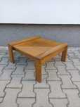 Stolik dębowy kawowy niski PRL vintage retro loft