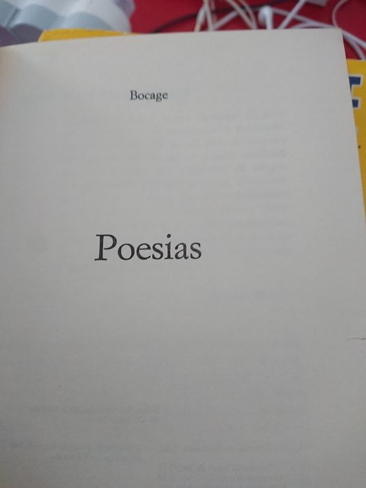 Livro de poesia Bocage