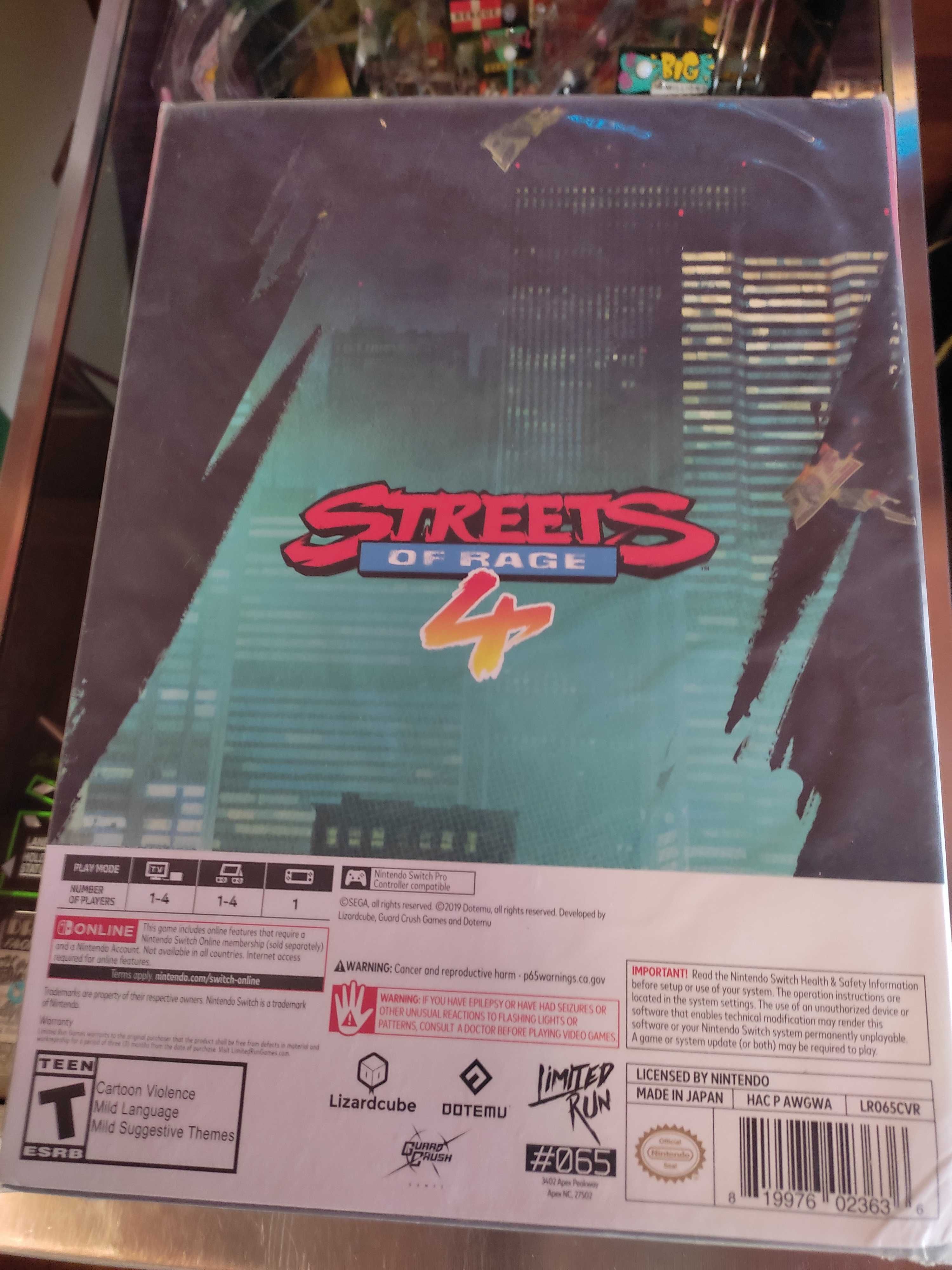 Street of rage 4 Nintendo switch