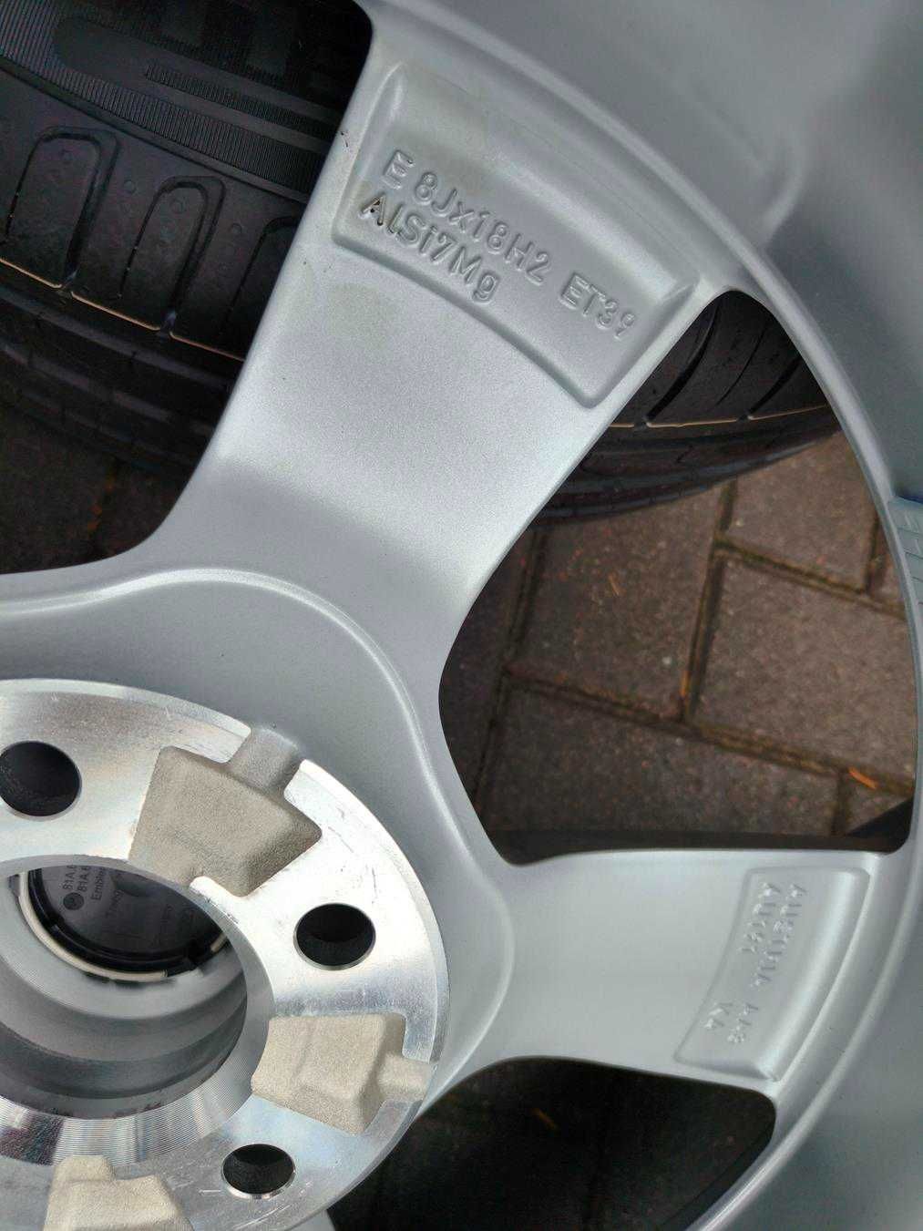 5x112 Koła Letnie R18 AUDI A6 C8 ET39 225/55 PIRELLI 2024r 8mm NOWE