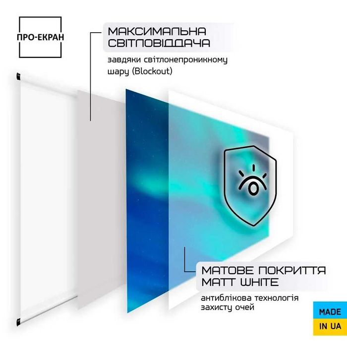 Екран для проектора ПРО-ЕКРАН на штативі 275 на 155 см (16:9), 124"