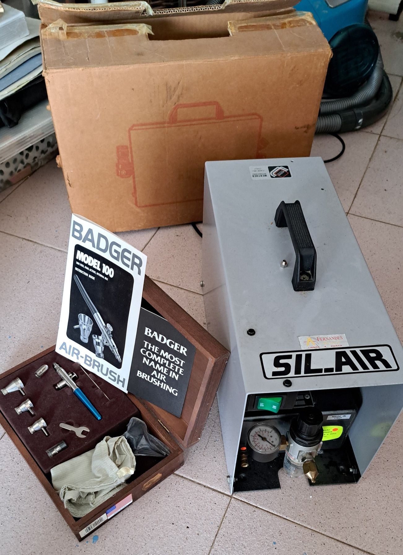 Kit aerógrafo Badger + Compressor Sil.Air