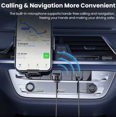 Bluetooth 5.1 Адаптер Toocki USB AUX jack 3.5mm с микрофоном