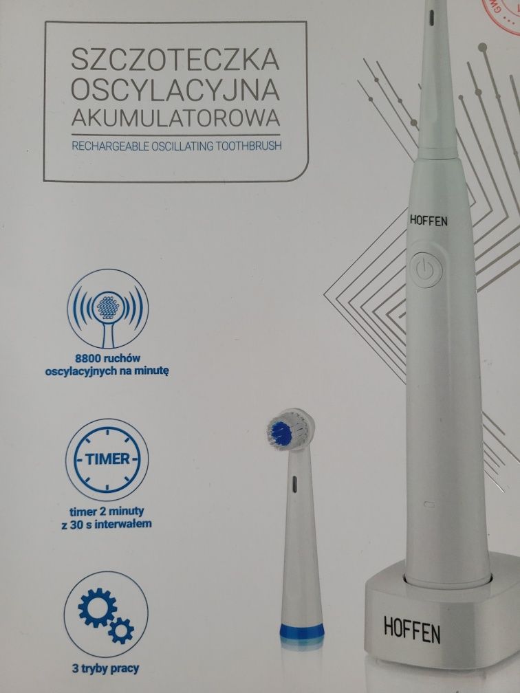 Nowa szczoteczka oscylacyjna, akumulatorowa, 8800 ruchów/min., Hoffen