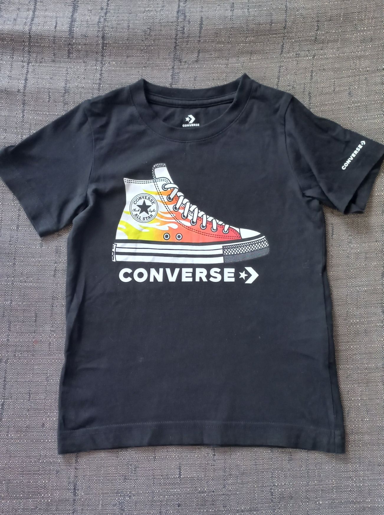 Bluzka T-shirt czarna chłopięca Converse 5lat