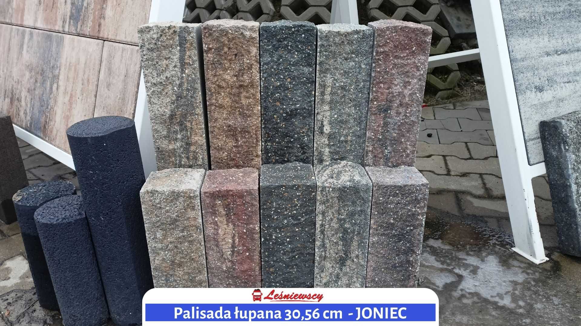 Palisada betonowa łupana na schody i taras JONIEC 20,30,56,60cm KURIER