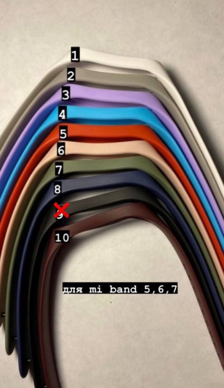 Ремінці для Мі band 3,4,5,6,7, зарядний кабель