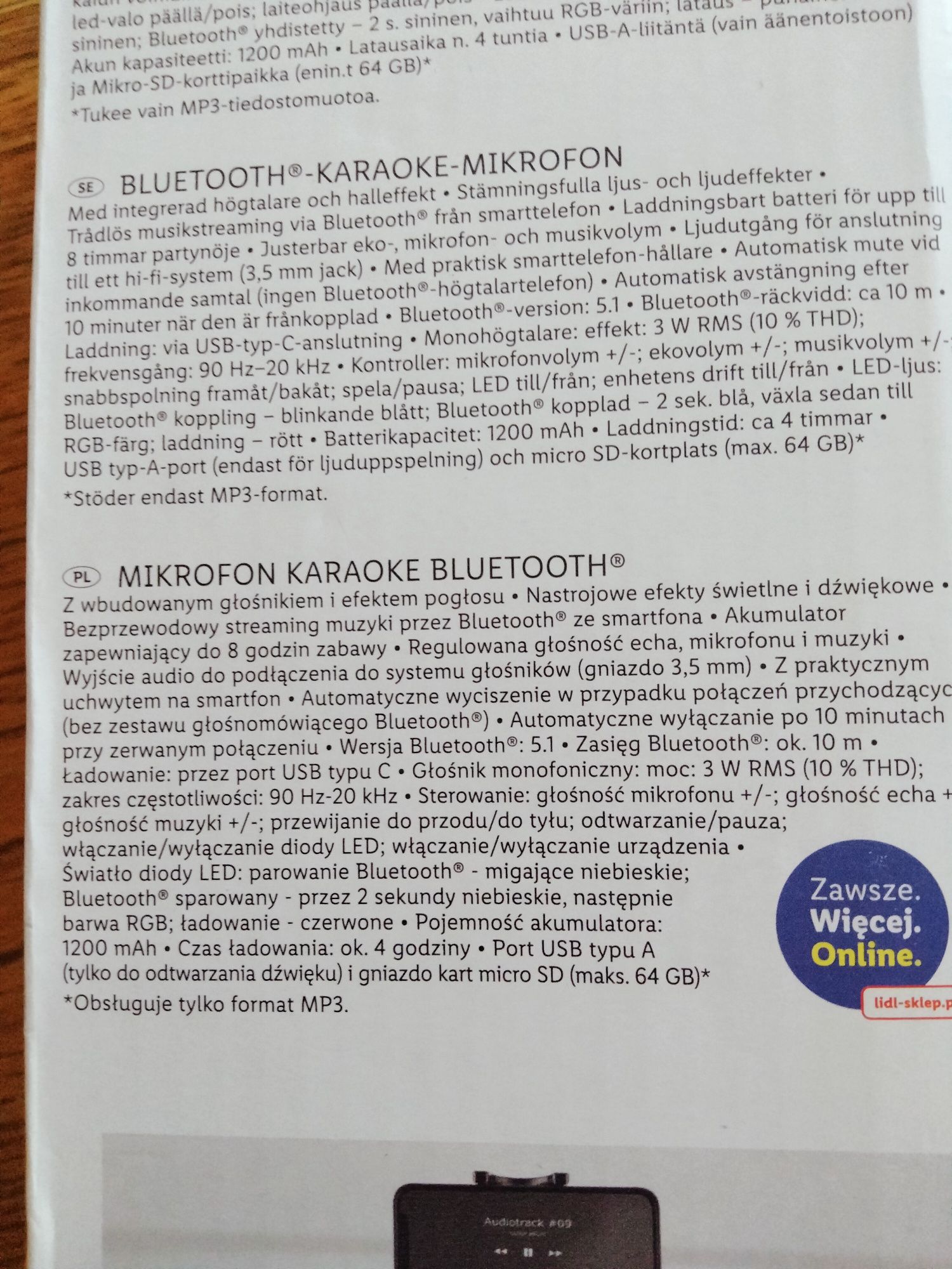 Mikrofon karaoke bluetooth