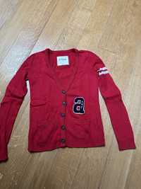 Sweter rozpinany Abercrombie r. XS czerwony