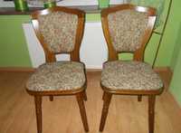 OKAZJA Krzesła dębowe tapicerowane, solidne, pozostaly 2 sztuki