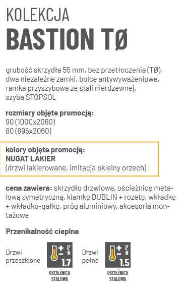 Promocja Drzwi zewnętrzne+gratis Szadek  LENA 0 "90" "80" Nugat orzech