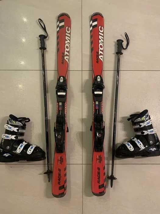 Komplet Narty Atomic RACE: 6-120cm +Buty Nordica GP TJ rozm 23,5 +kije