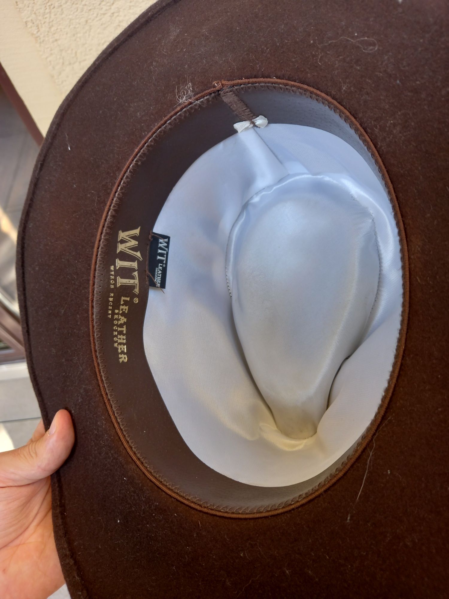 Kapelusz męski filcowy fedora Witt Leather