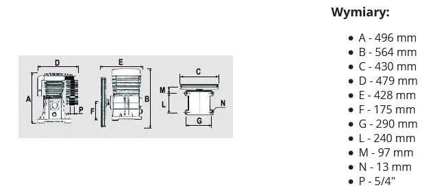 Pompa do kompresora Sprężarka ABAC B-7000 Kupczyk Wys. 0zł 1210l/min