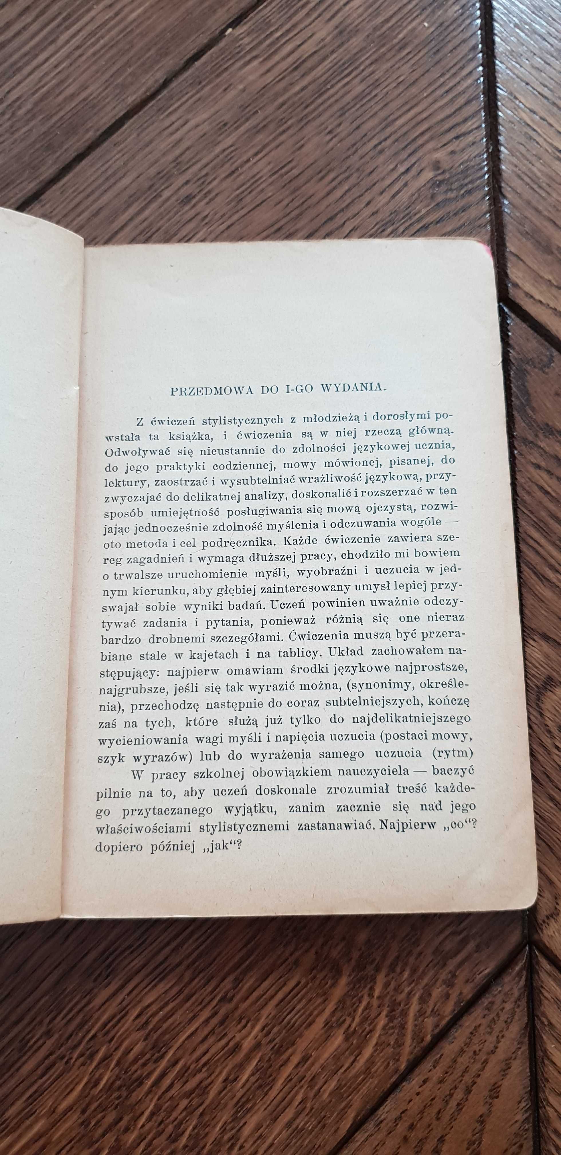 Książka rok 1929 "Stylistyka i rytmika polska" Kazimierz Wóycicki